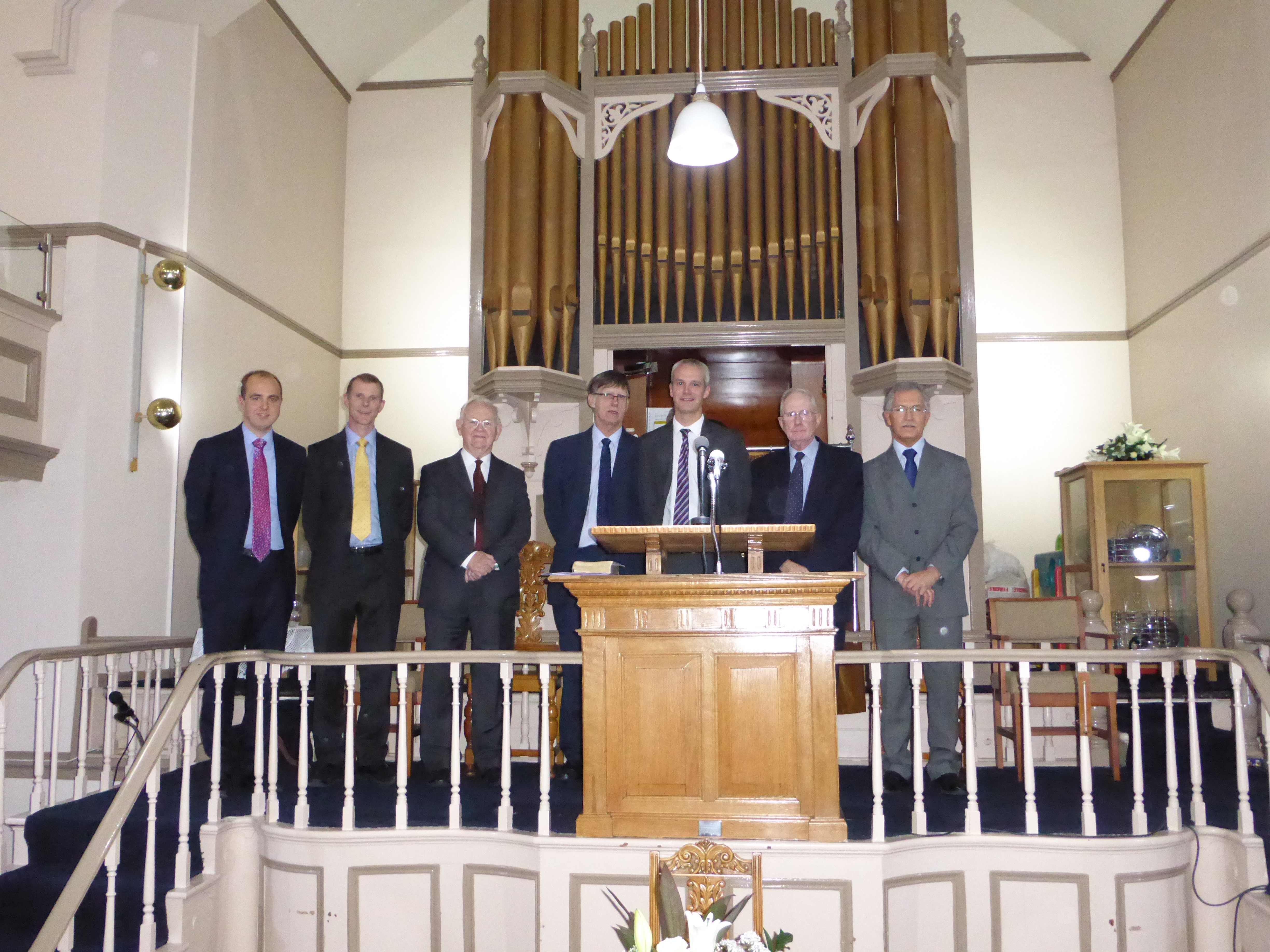 Speakers at the ordination and induction of James Allan as pastor of Hebron